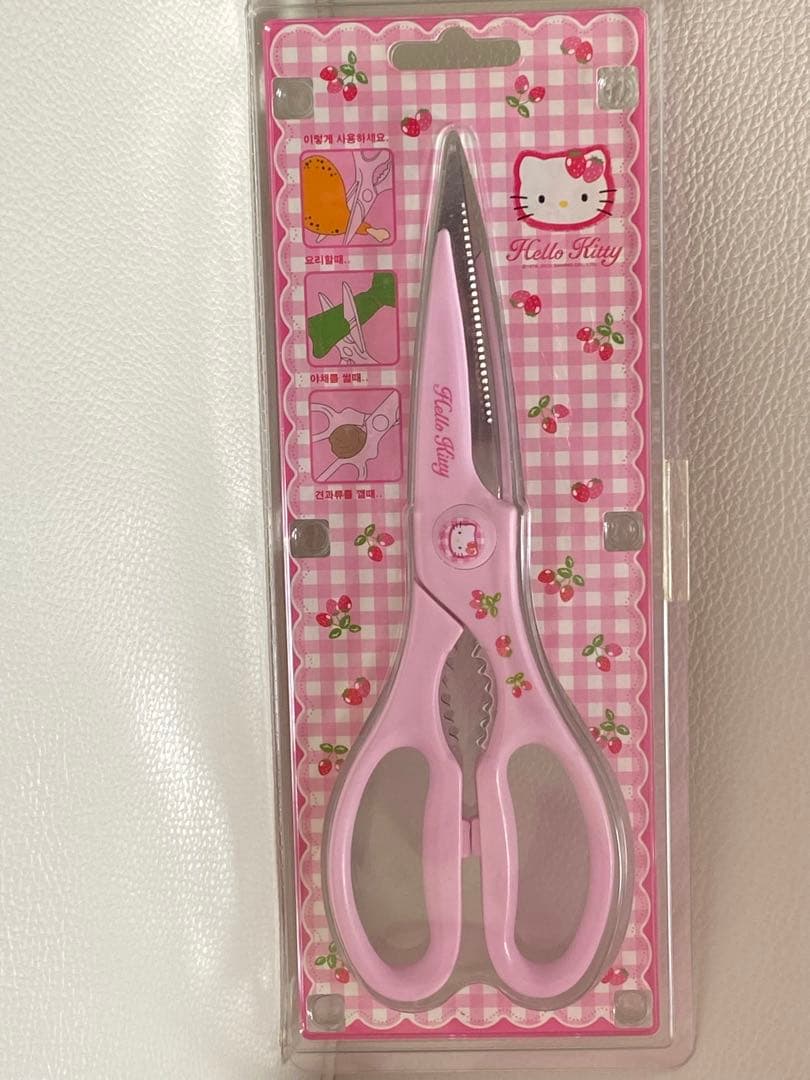 【ハローキティ】キッチンばさみ　野いちご柄　2003