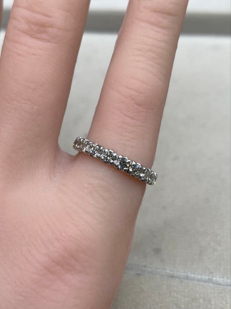 JL187★高級 ダイヤモンド1ct プラチナ フルエタニティ リング