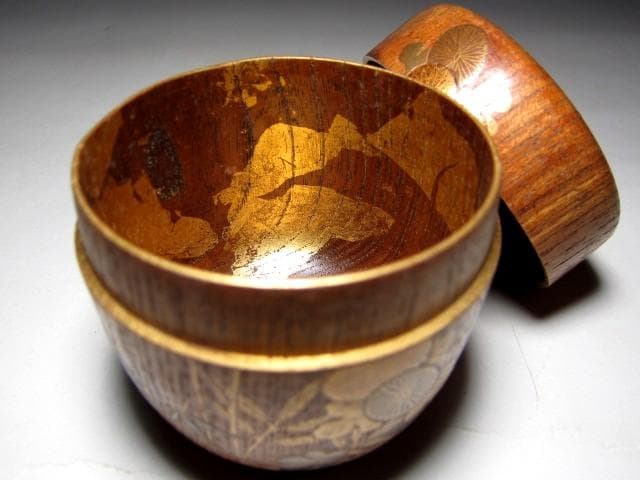 ＜土日限定価格＞駒沢利斎 桐木地 中棗 裏千家十四代 淡々斎花押　　　m129