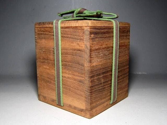 ＜土日限定価格＞駒沢利斎 桐木地 中棗 裏千家十四代 淡々斎花押　　　m129