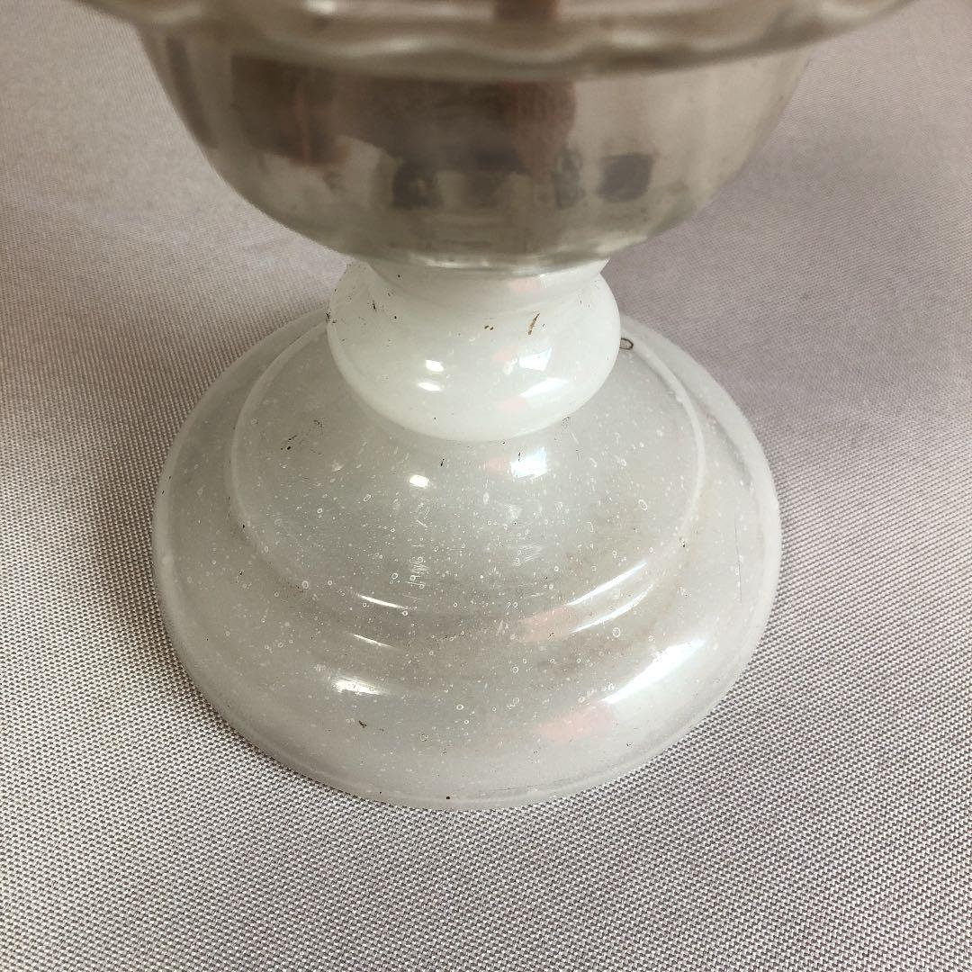 アンティークガラス卓上ランプ