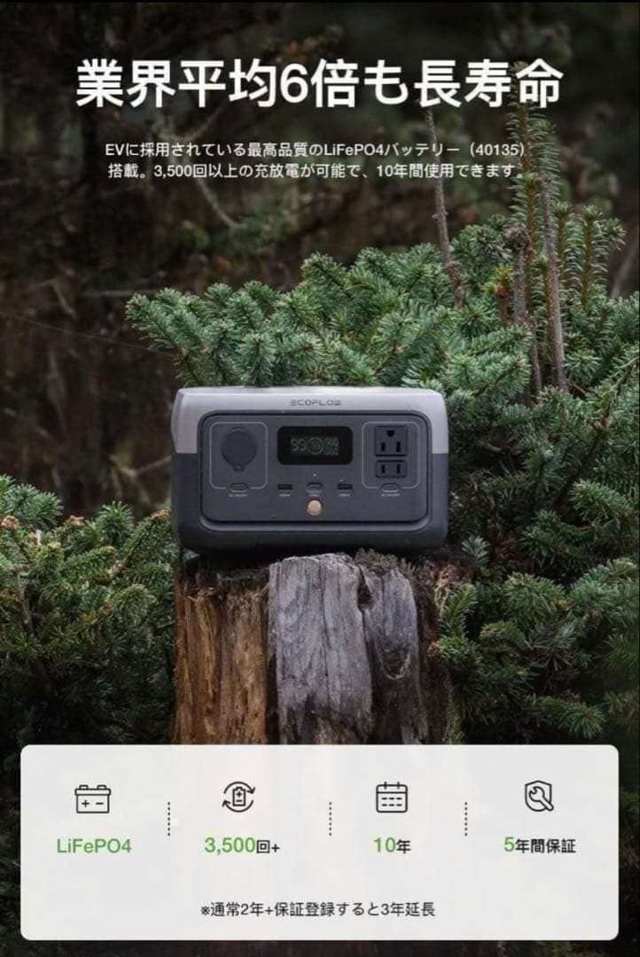 【新品未使用】EcoFlow  2 ポータブル電源
