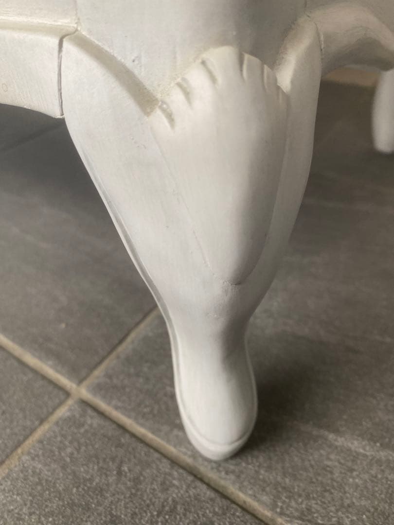 ロココ フレンチ♦️高級　猫脚 ホワイト ワイドチェスト♦️引き取り 配達可