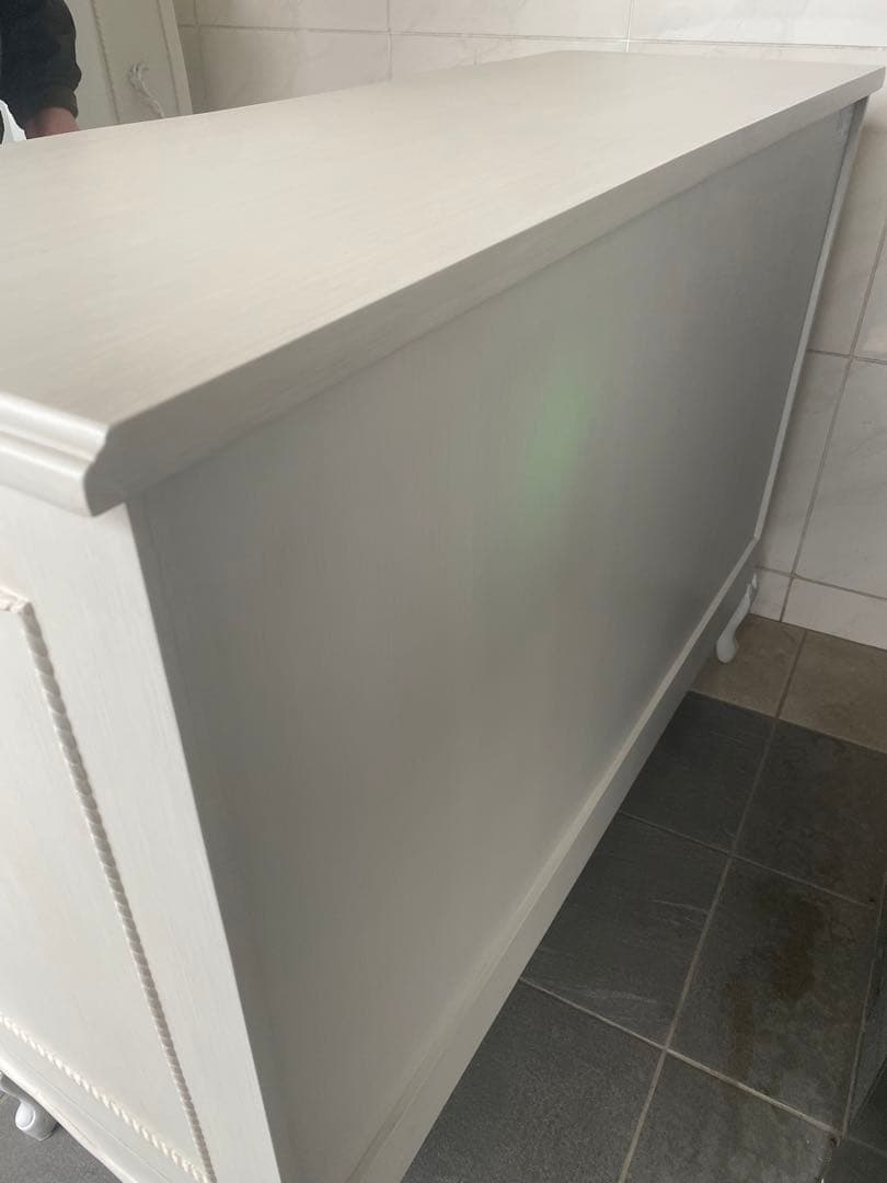 ロココ フレンチ♦️高級　猫脚 ホワイト ワイドチェスト♦️引き取り 配達可