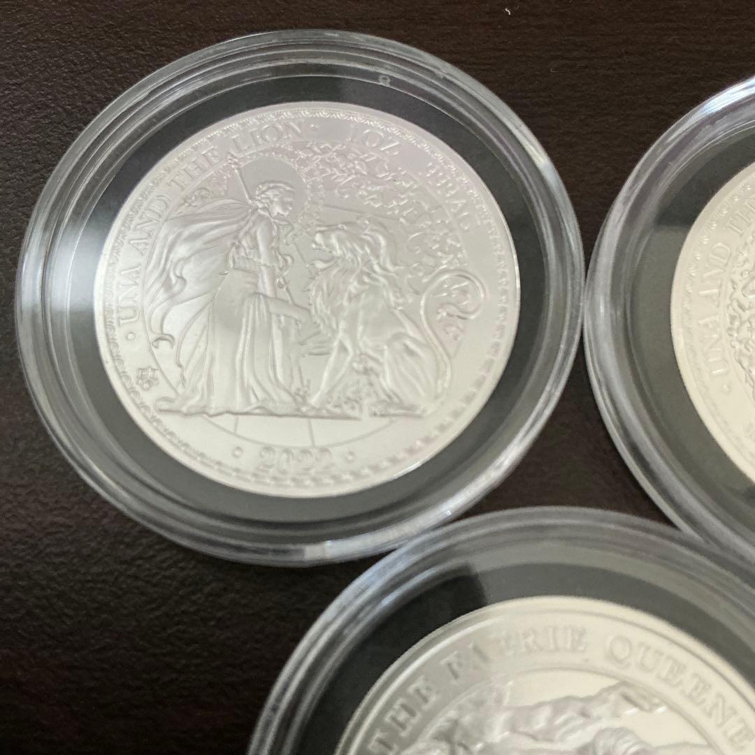 ウナとライオン　2022.2023.2024　3枚セット　セントヘレナ　銀貨