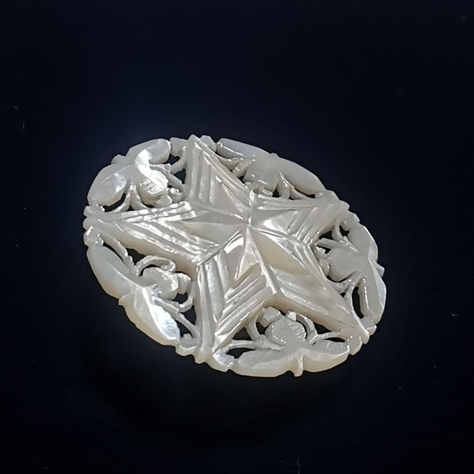 ヴィンテージベツレヘムパール　五芒星ブローチ②　せかほし