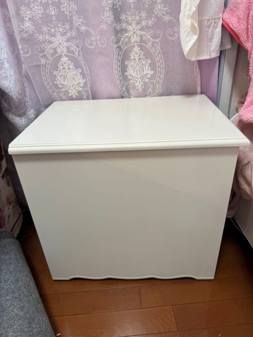 サイドチェスト　白　アンティーク