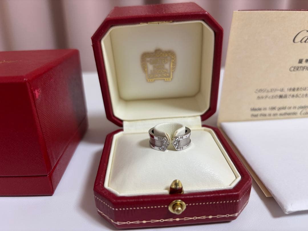 Cartier C2 リング　ダイヤ　51号　11号　箱　保証書　カルティエ