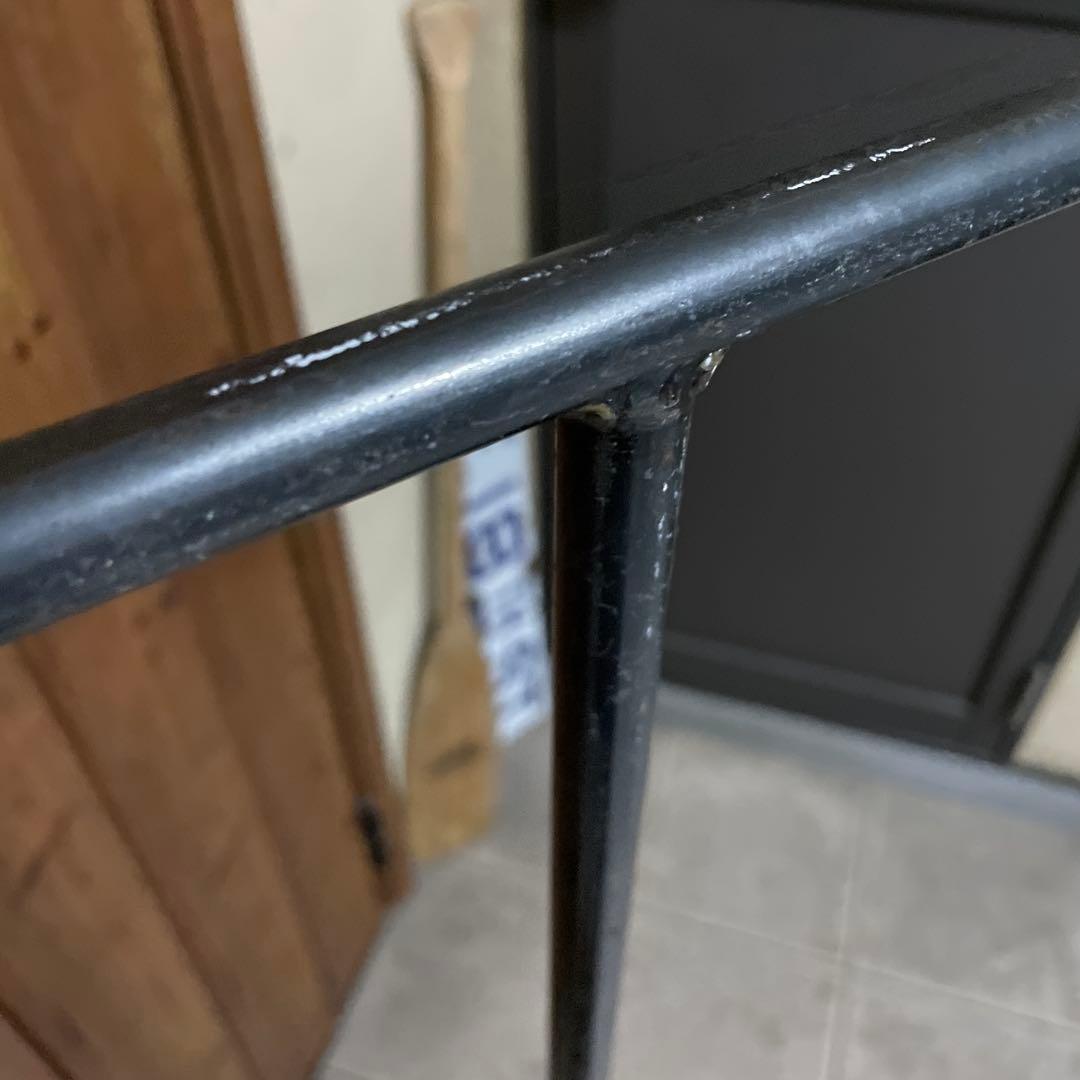 インダストリアル アイアン T字ハンガーラック シャビー 店舗什器 黒