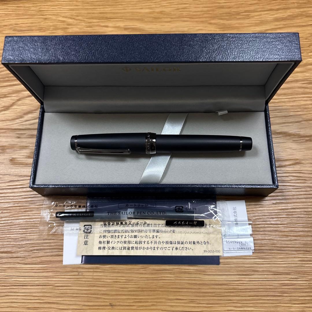 試筆のみ sailor セーラー万年筆 プロギア インペリアルブラック 細字