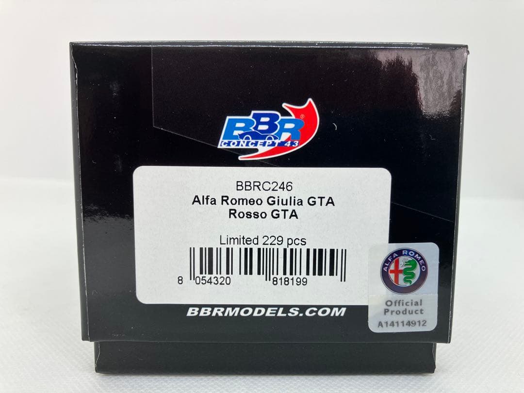 ★アルファロメオ ジュリア GTA★BBR★229個限定★1/43★未開封品★
