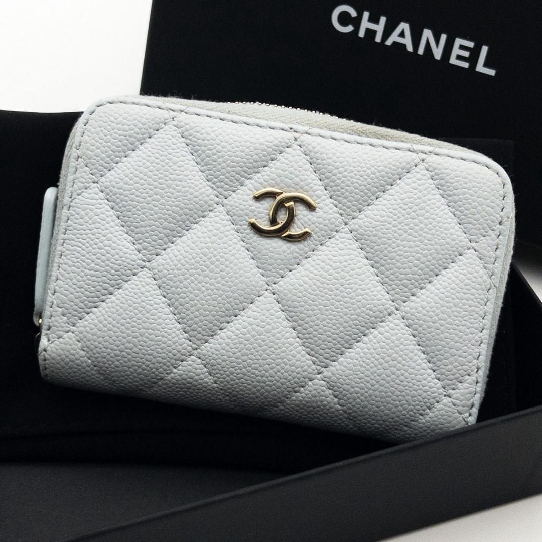【極美品】CHANEL クラシックジップパース　マトラッセ　キャビアスキン