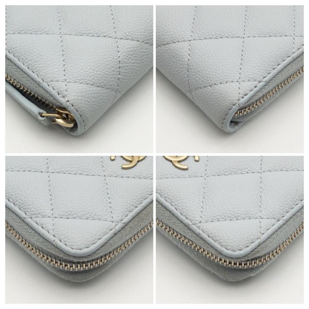 【極美品】CHANEL クラシックジップパース　マトラッセ　キャビアスキン