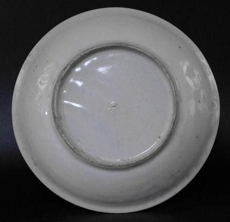 【時代磁器　染付　帆掛　山水文五寸皿　五枚／生掛・切込焼・初期古伊万里】