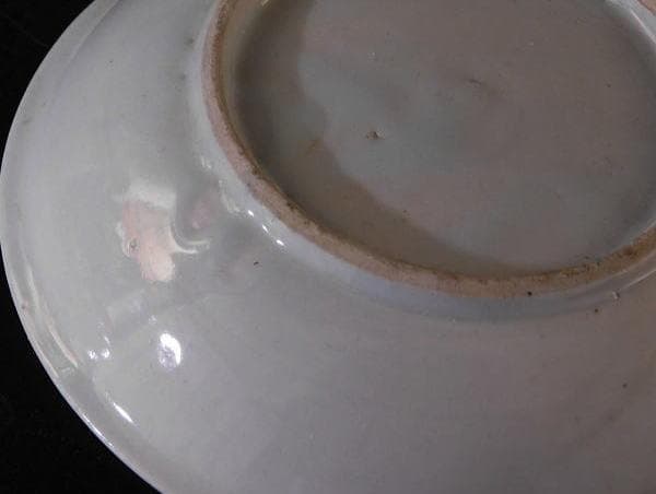 【時代磁器　染付　帆掛　山水文五寸皿　五枚／生掛・切込焼・初期古伊万里】