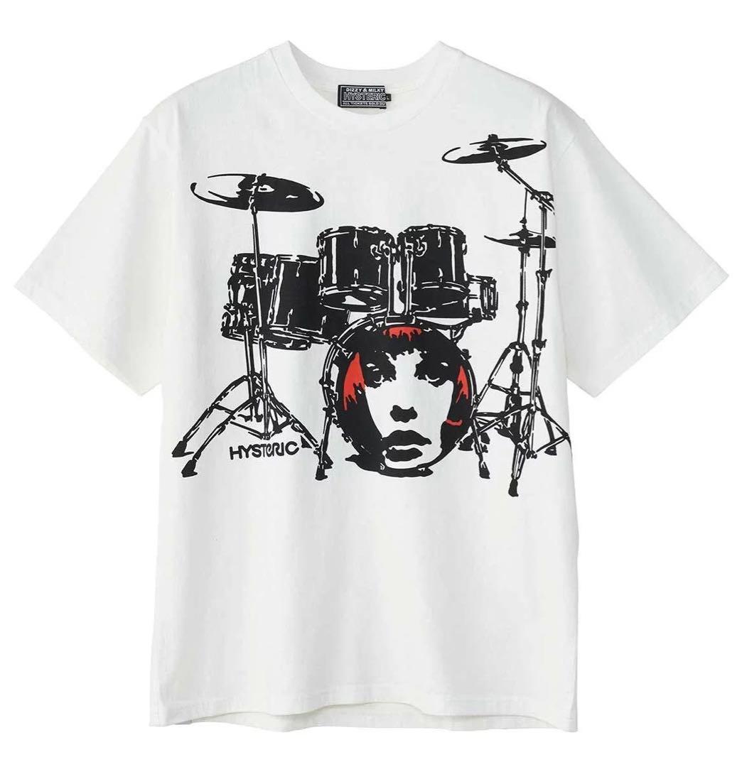新品！ ヒステリックグラマー ドラムセット Tシャツ カットソー 半袖 ホワイト