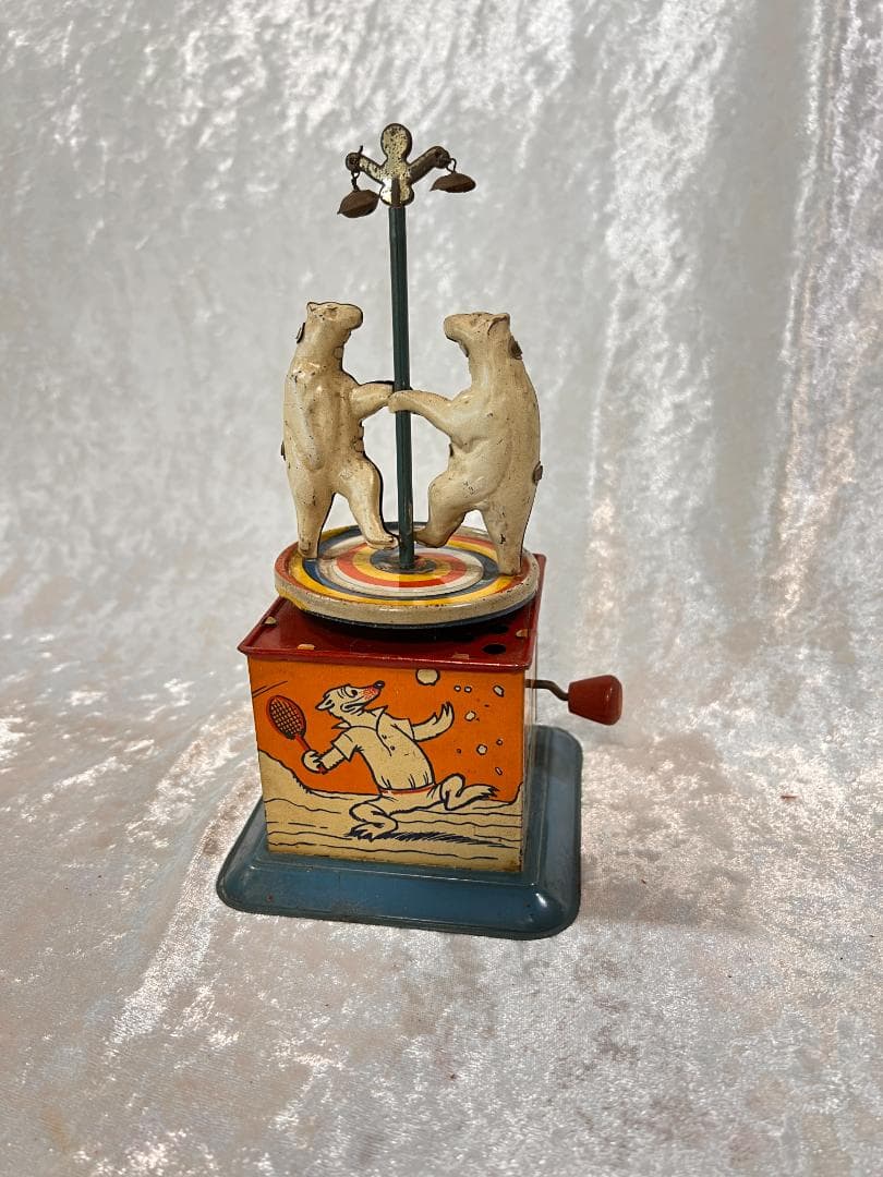古いおもちゃ　細工物　ブリキのミュージックボックス