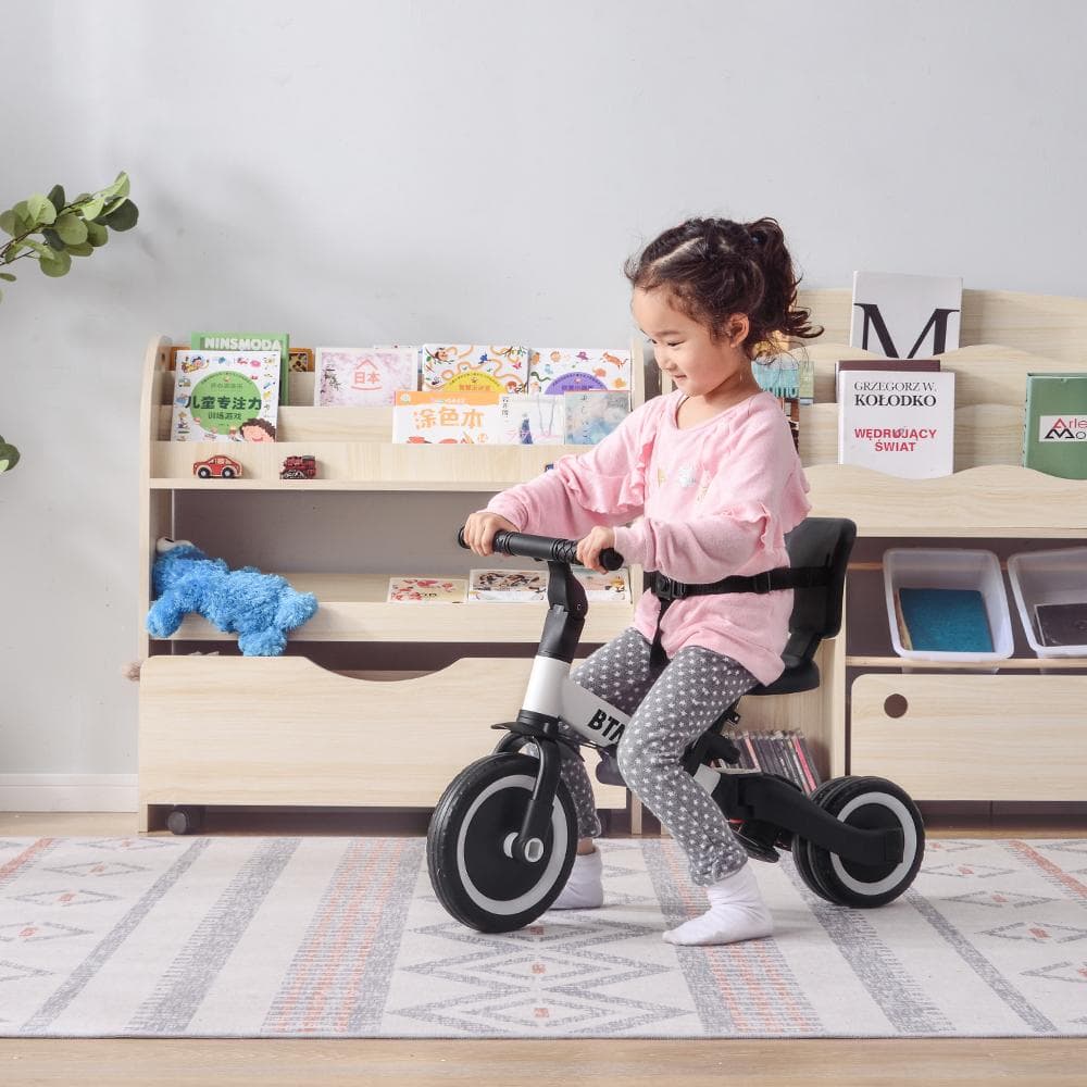 子供用自転車　誕生日プレゼント 4in 三輪車のりもの押し棒付き おもちゃ玩具