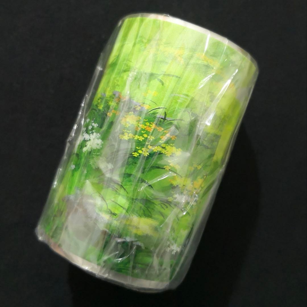 【8780】海外　マステ　5m巻売り　PET マスキングテープ　芝生　お花　春