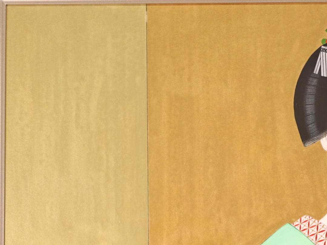 【真作】　渡部岱龍 「 舞妓 」　F10号　日本画　共シール　タトウ　BK172