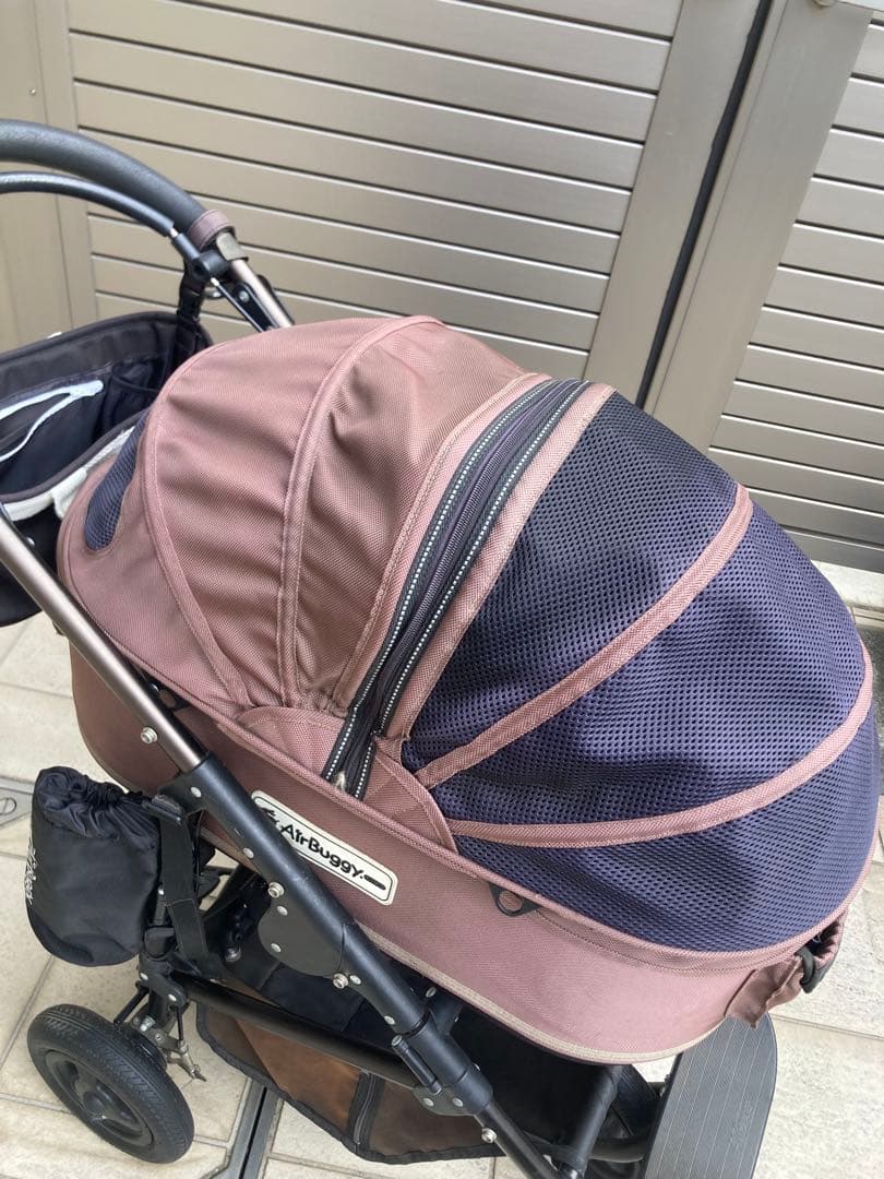 air buggy ペットカート　ドーム　犬用　ブラウン