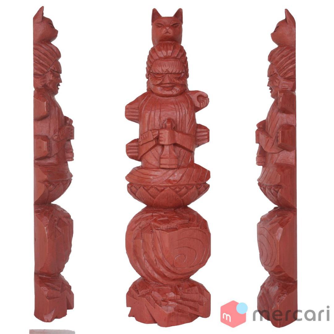 円空仏　愛染明王坐像・猫冠バージョン