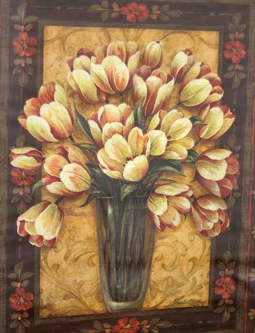 セール！ イタリア 額絵 アート新品 フレーム ピオニー モダン 44772