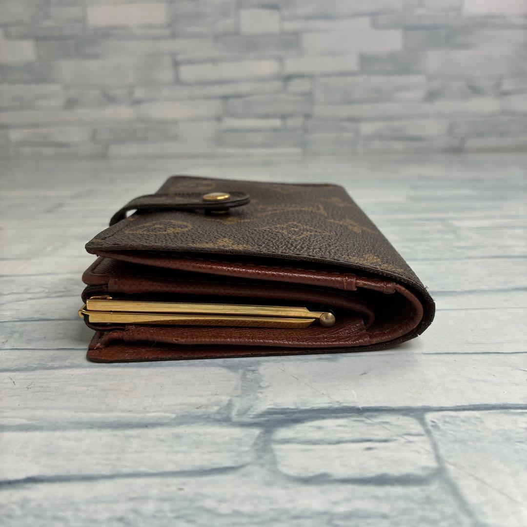 極美品　50 LOUIS VUITTON モノグラム がま口　二つ折り財布ht5