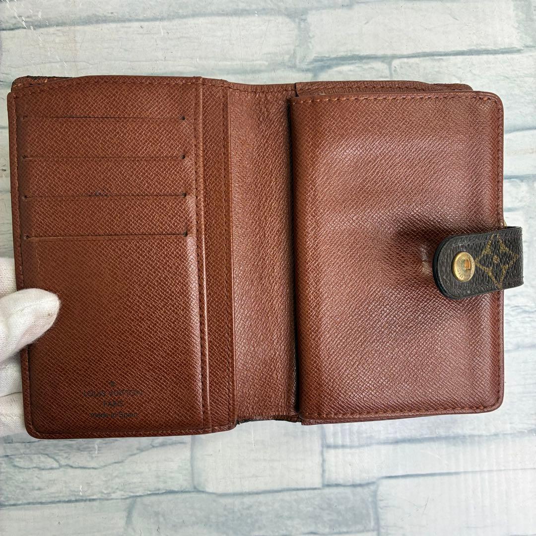 極美品　50 LOUIS VUITTON モノグラム がま口　二つ折り財布ht5