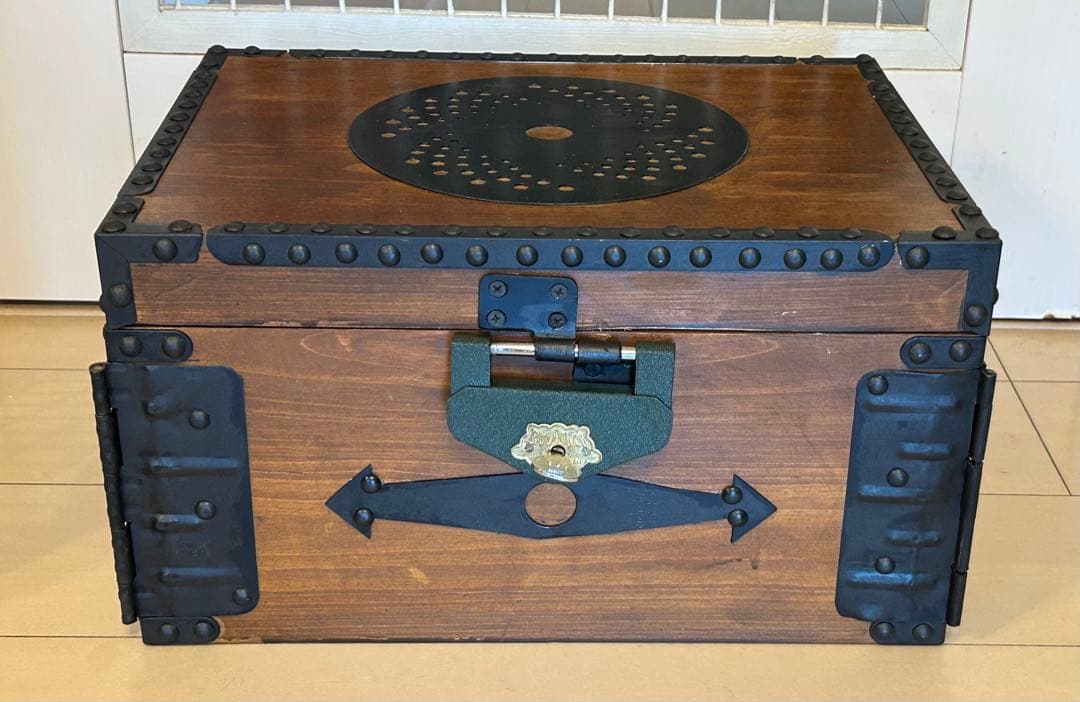 アンティーク調　銭箱　カラクリ二重底