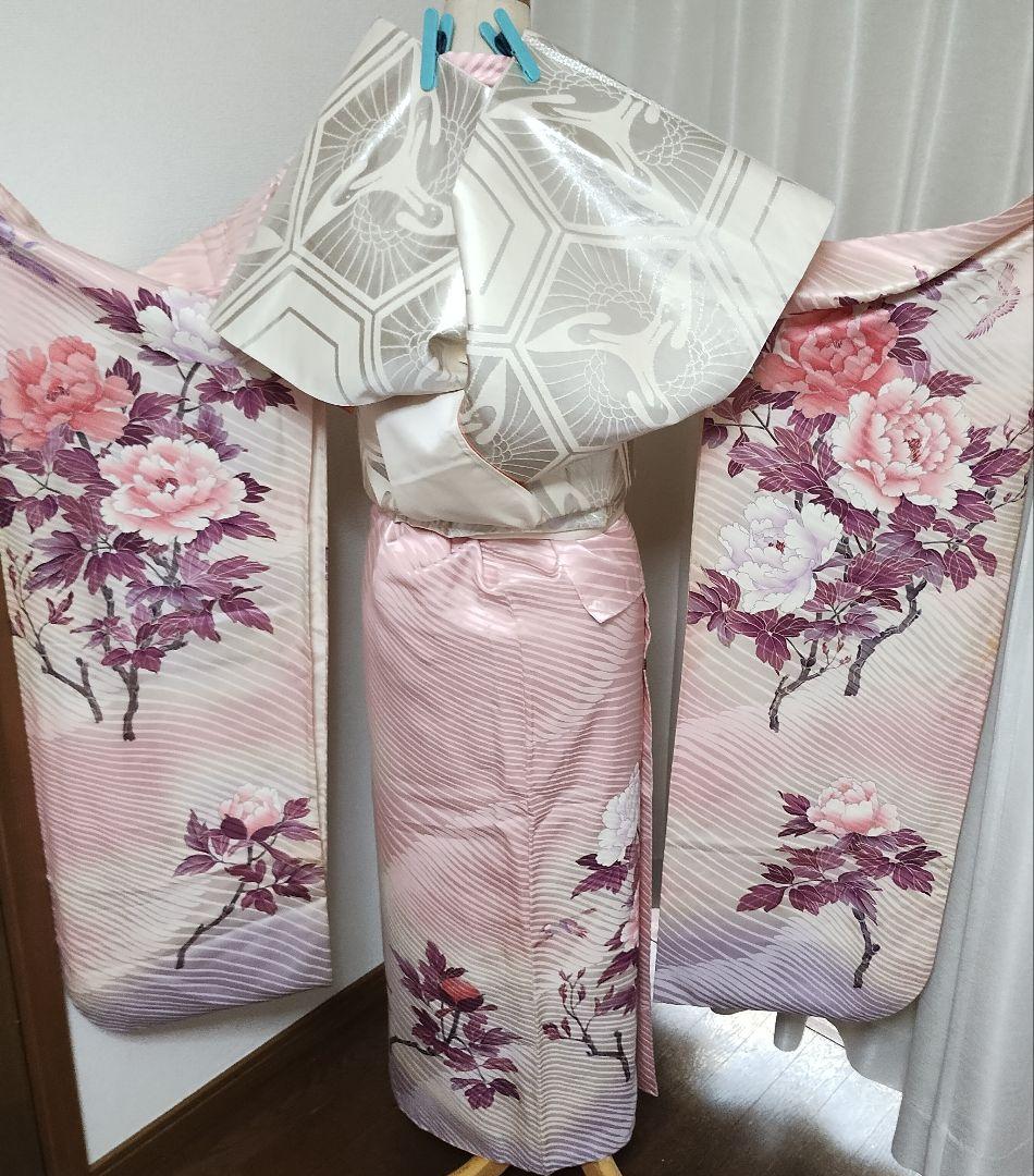 おじょ　成人式正絹振袖フルセット　やまと誂製　上品　清楚　華やか　ピンク