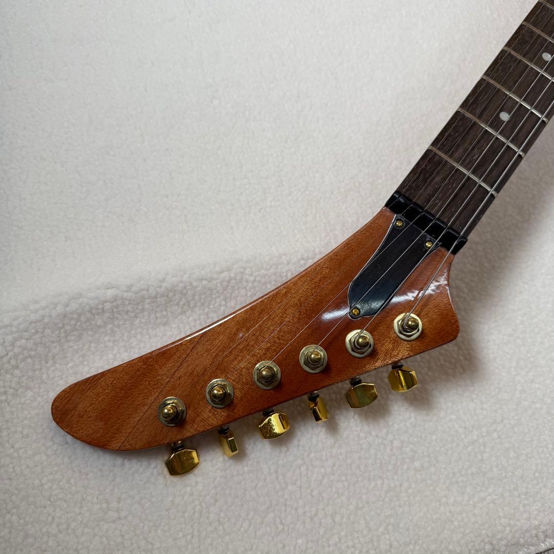 自作 変形ボディ　エレキギター EXPLORER TYPE NATURAL