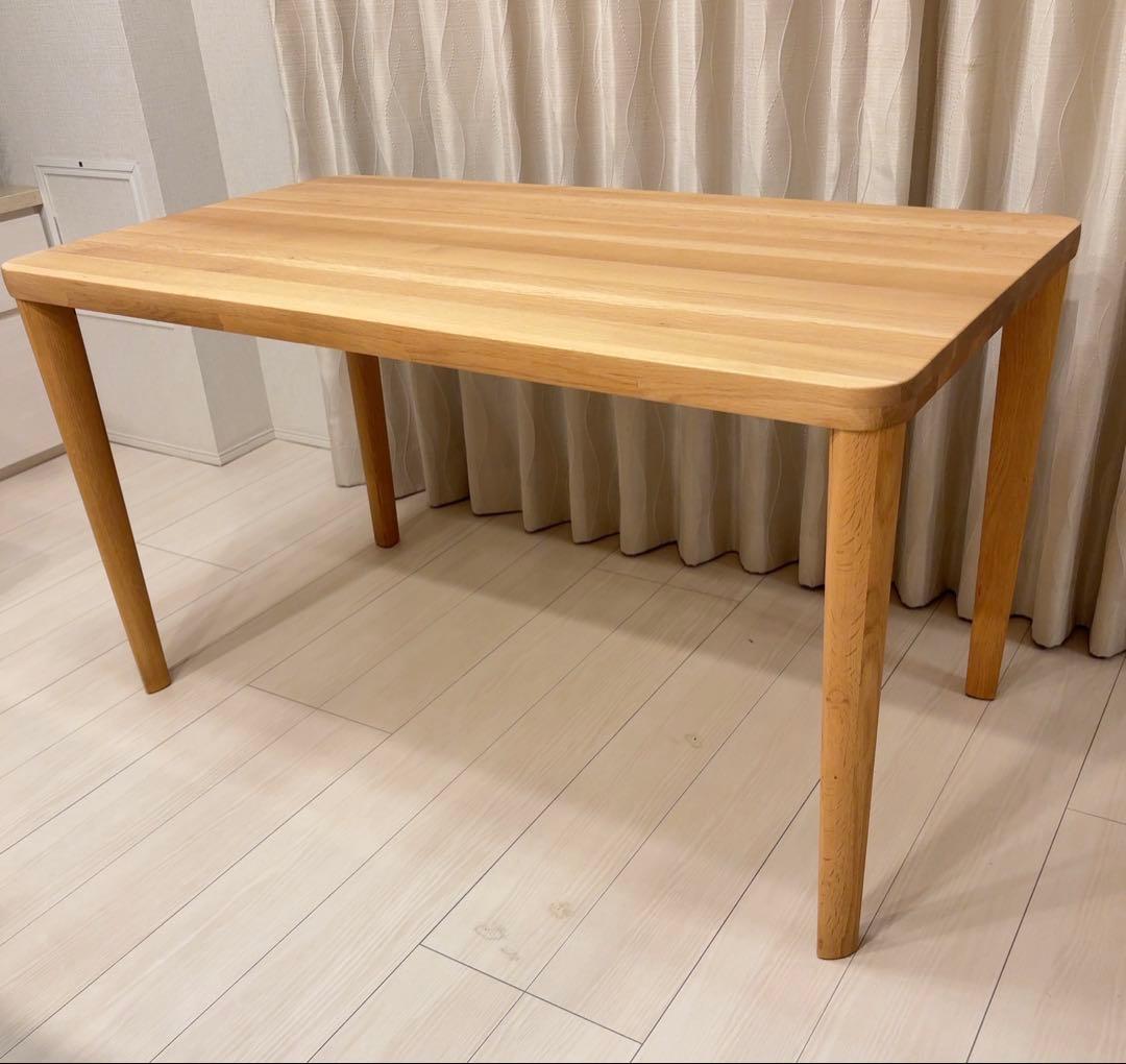 カリモク　オーク材(天然木) ダイニングテーブル 125×70×69