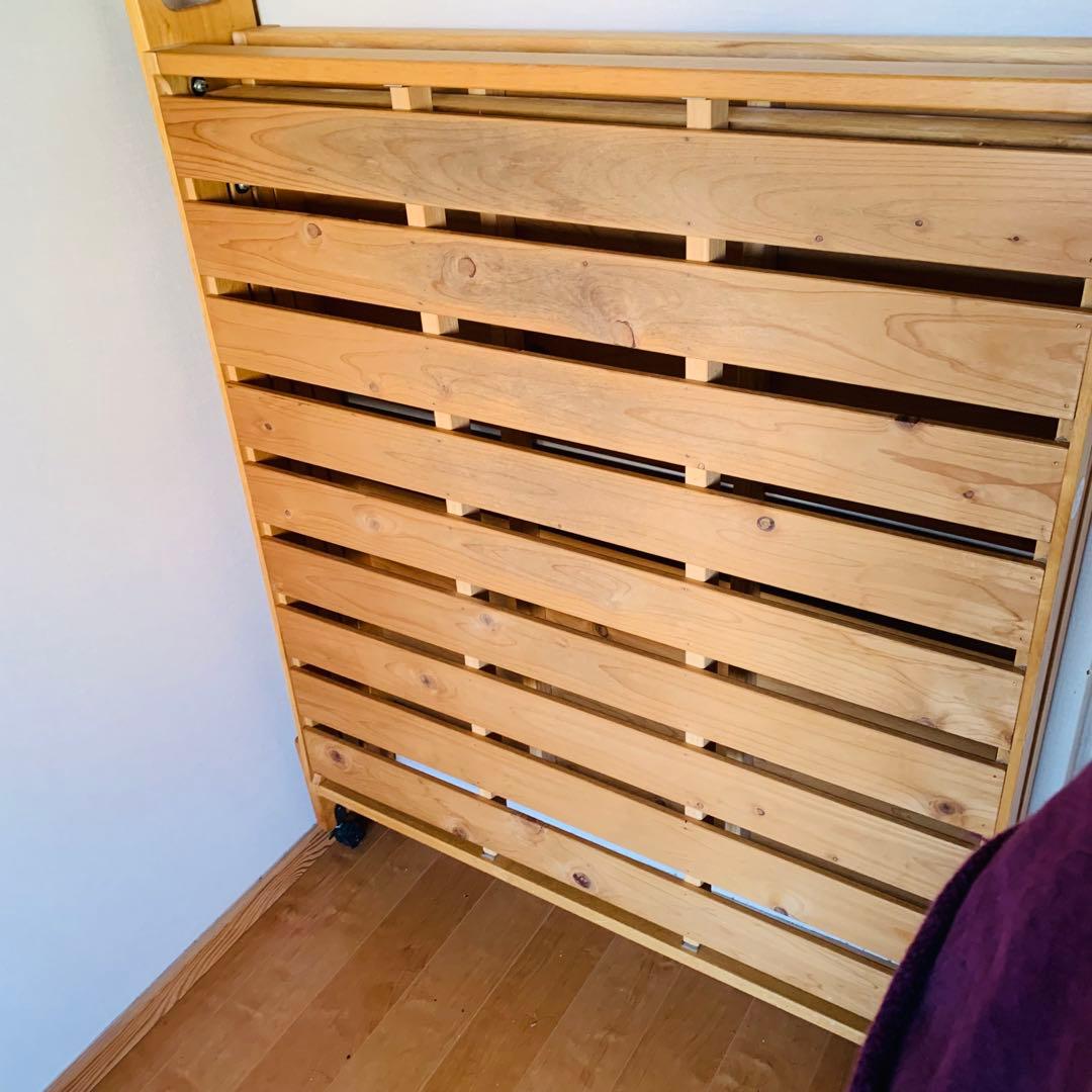 木製シングルサイズ折りたたみベッド