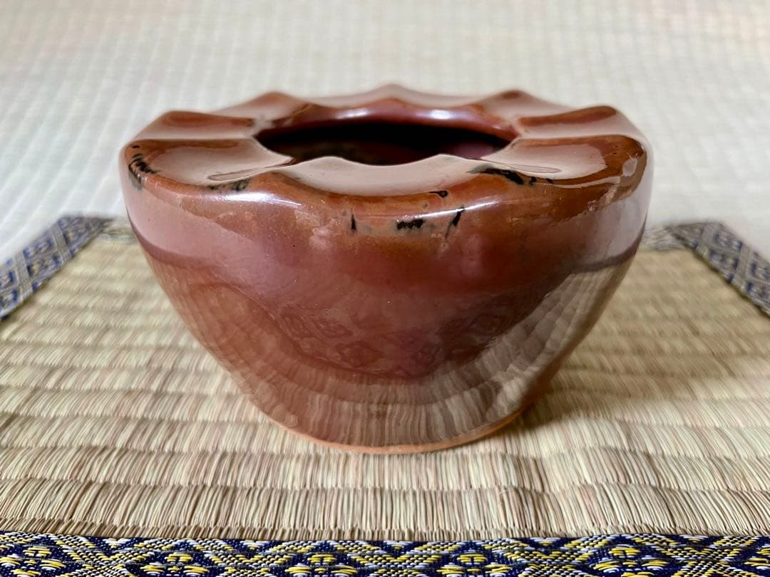 浜田庄司　柿釉灰皿