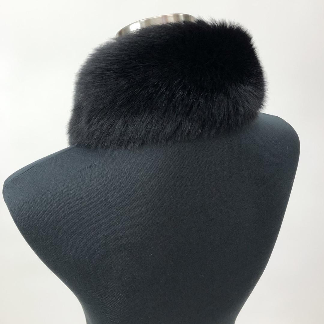 【新品 ファーマフラー】サガフォックス【ブラック】