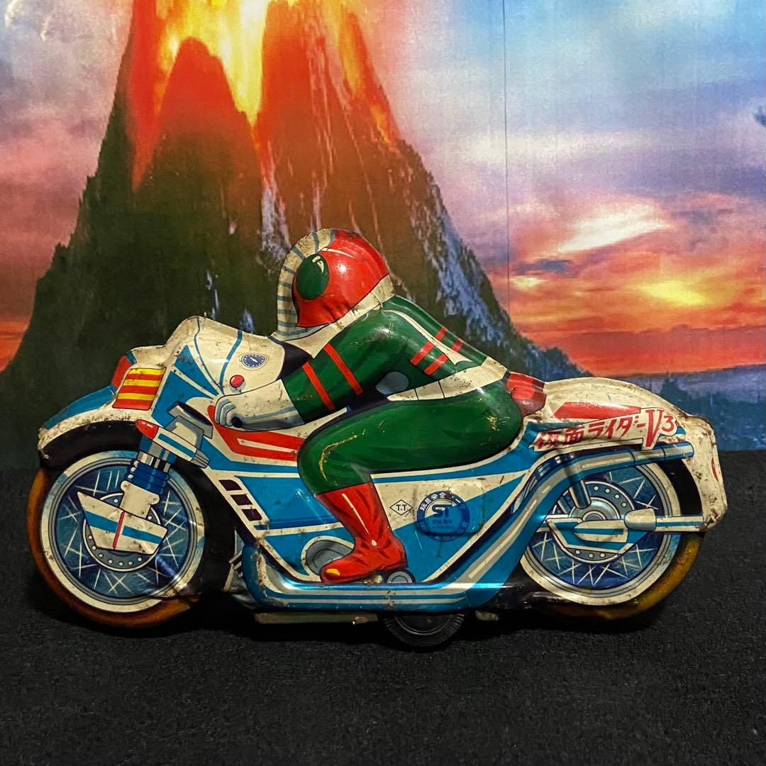 仮面ライダーV3 ブリキ　ハリケーン号　タカトク　昭和特撮ヒーロー　フィギュア