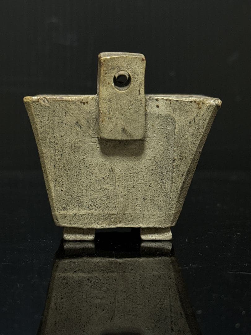 珍品 平安 名人 東福寺 在銘 白泥 耳付箆目四方型 香炉 盆栽鉢 水盤 初期