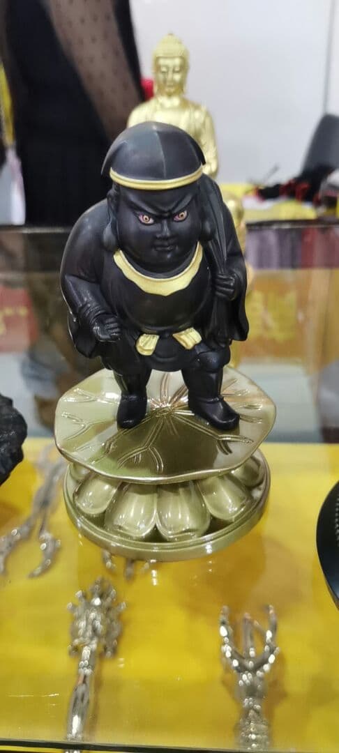 【修縁堂】高級 仏像 七福神 大黒天立像 銅製品 仏教工芸品 彫刻 18cm