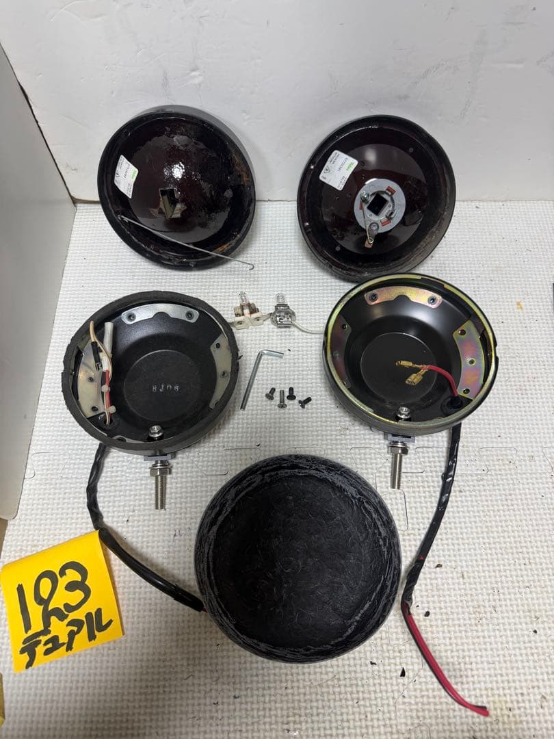 当時物デュアルカウル用CIBIEフォグランプ/ライトカバー付シビエ/検マーシャル