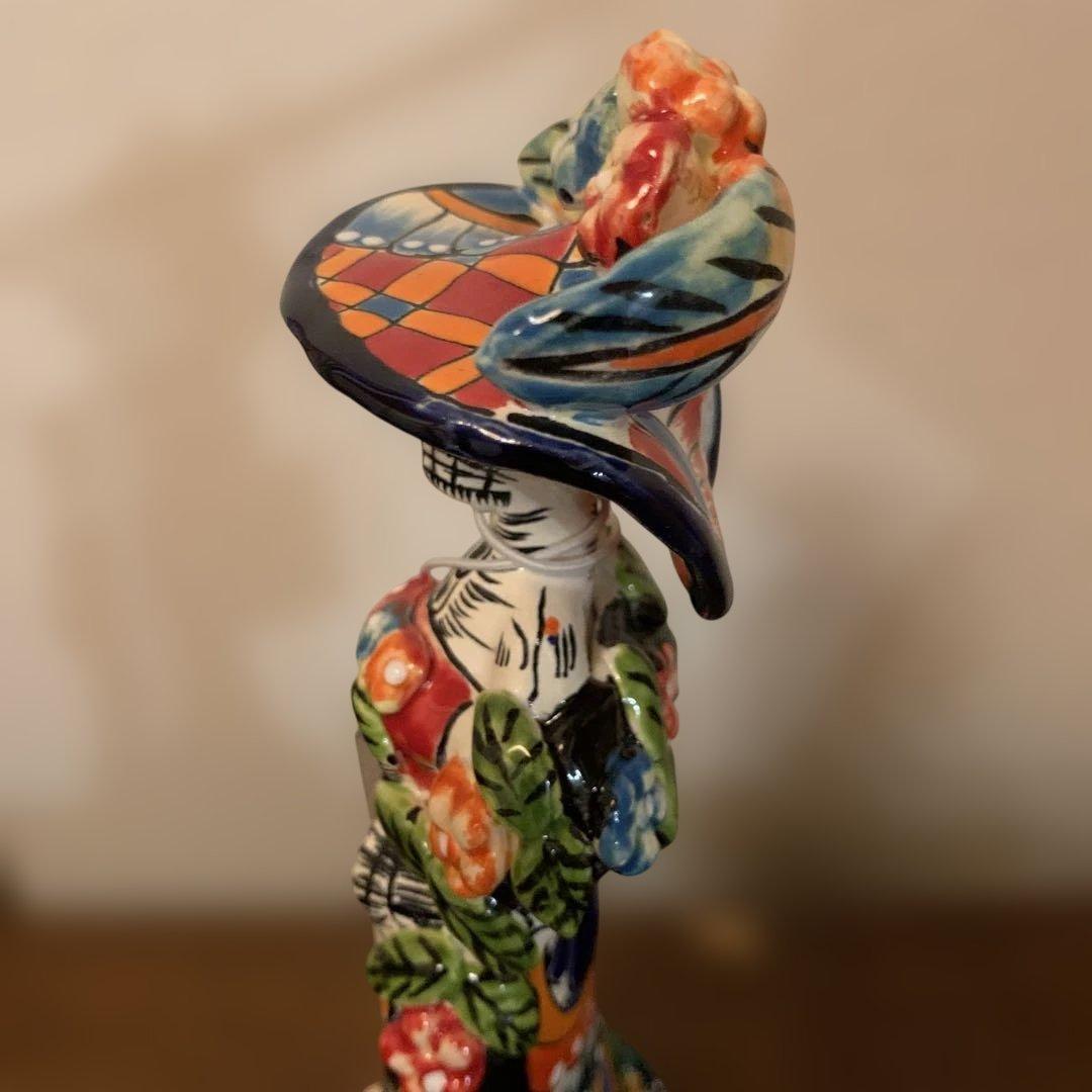 ガイコツ　　【　メキシコ　カラベラ　】　骸骨　人形　置物　置き物