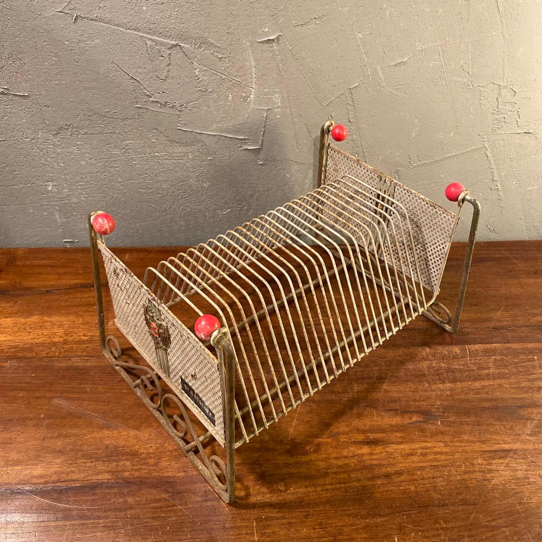 ヴィンテージ PARROT シングルレコードラック インテリア インダストリアル