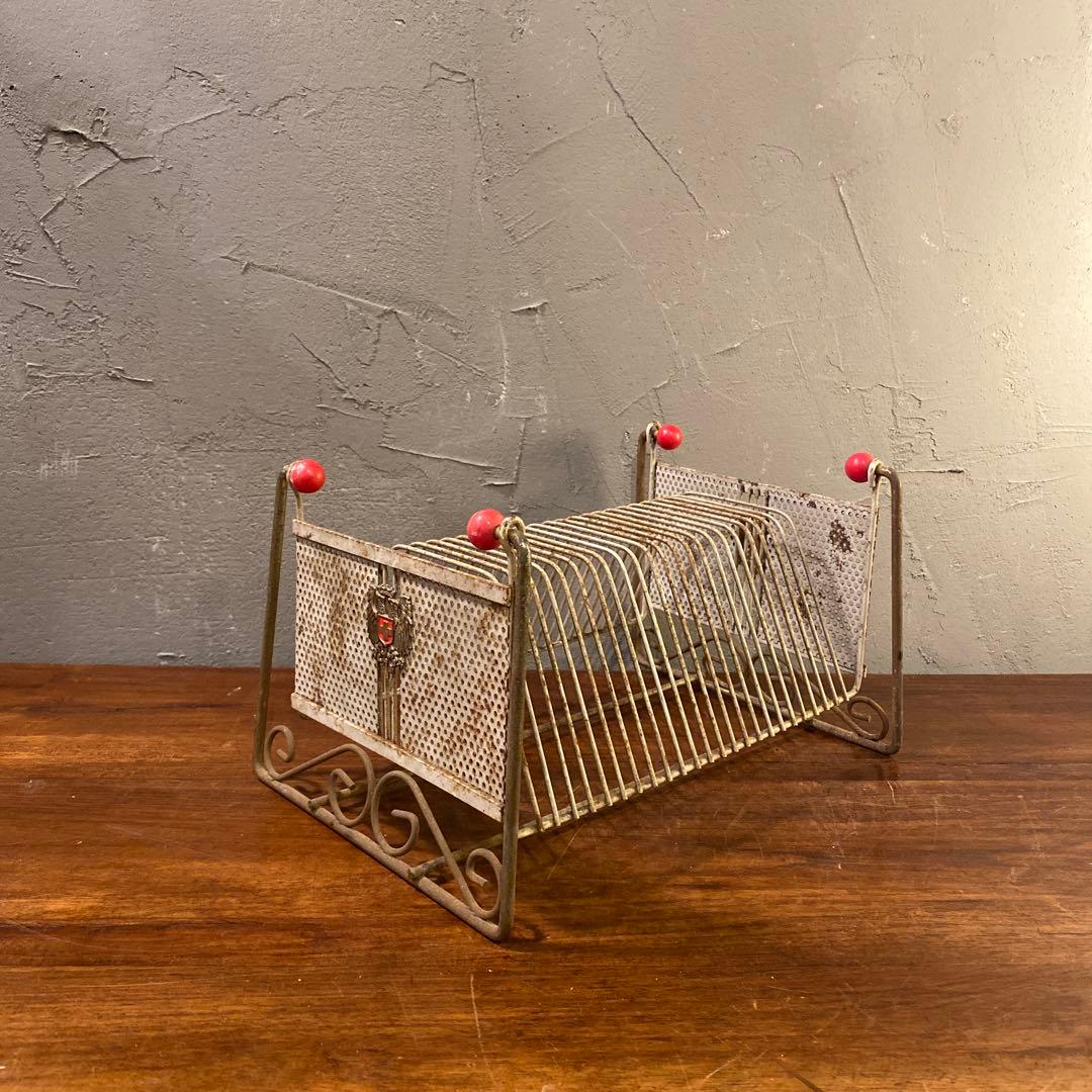 ヴィンテージ PARROT シングルレコードラック インテリア インダストリアル