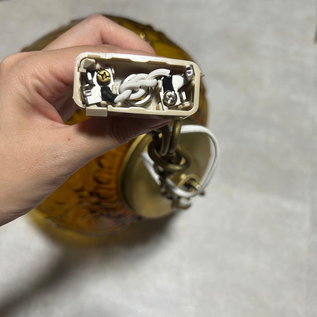 希少　アンバーガラス ペンダントライト ヴィンテージ　アンティーク　39600円