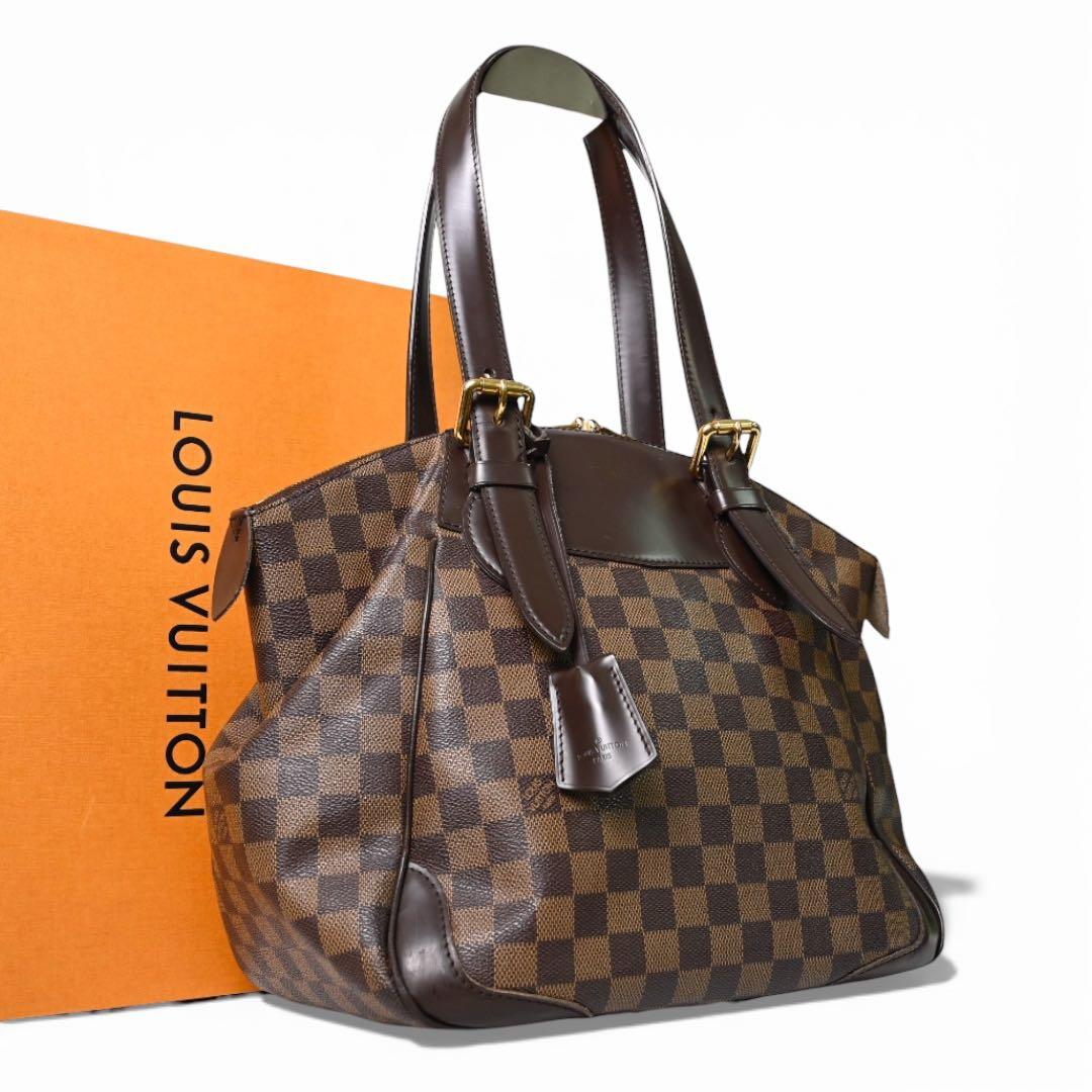 【美品】ルイヴィトン　ダミエ　エベヌ　ヴェローナMM ショルダーバッグ　茶