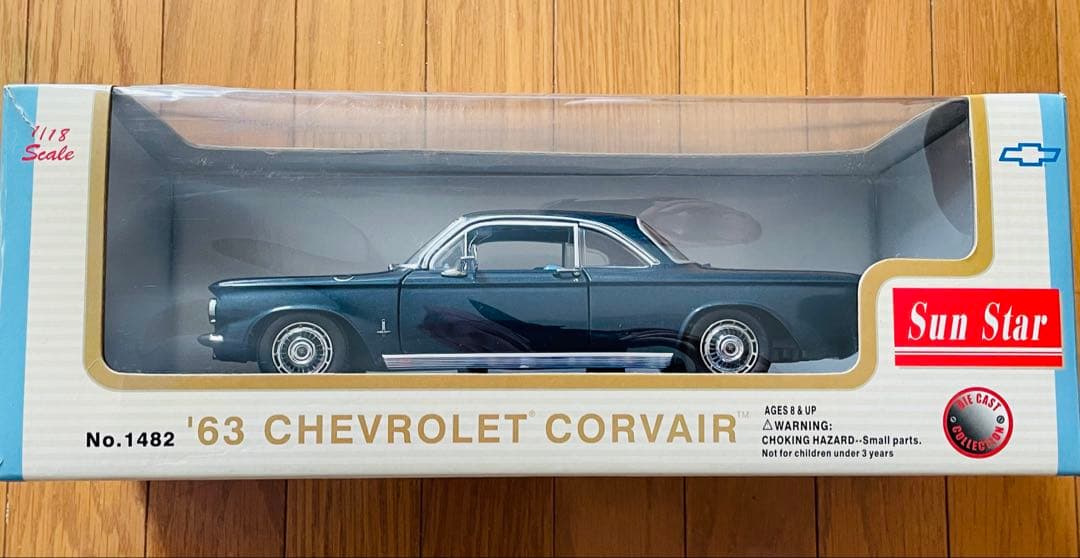 シボレー コルベア '1963 1/18 ダークターコイズ SUNSTAR
