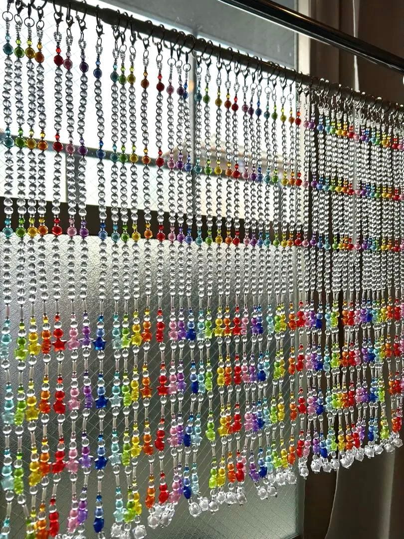 Tamaのれん　ビーズのれん　ビーズカーテン　星のビーズ　ビーズ