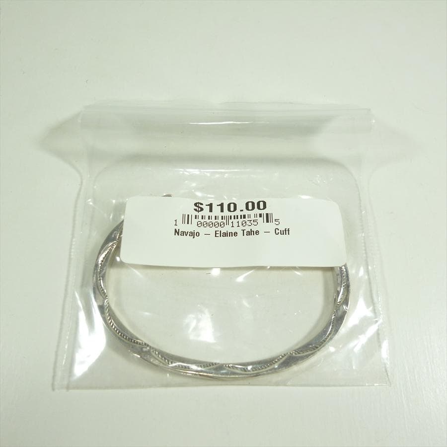 Navajo Elaine Tahe 3面スタンプ ワークバングル Ⅱ