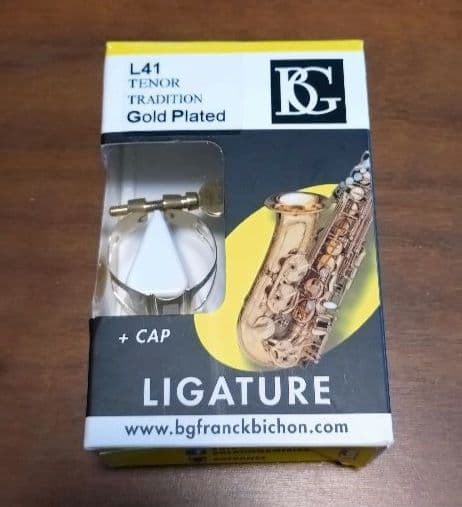 BG 　トラディション リガチャー テナー用 ゴールドプレート L41