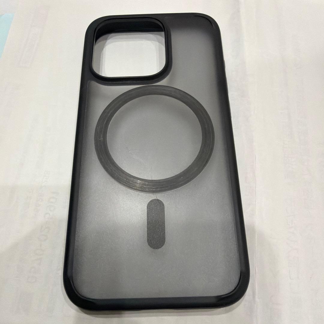 美品iPhone15Pro ブラックチタニウム256GB本体 カバー フィルム付